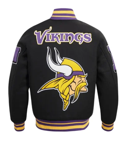 Minnesota Vikings Mashup Classic Rib Varsity Wool Jacket