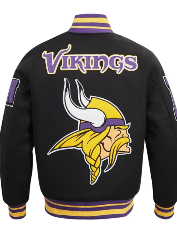 Minnesota Vikings Mashup Classic Rib Varsity Wool Jacket