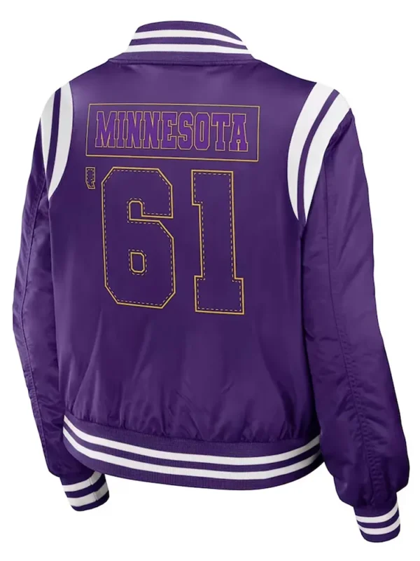 Minnesota Vikings Purple Bomber Full-Zip Jacket