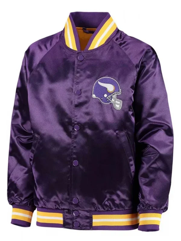 Minnesota Vikings Purple Satin Full-Snap Jacket