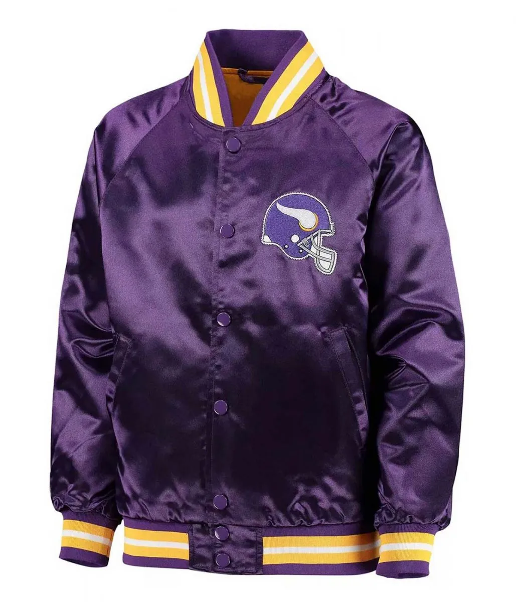 Minnesota Vikings Purple Satin Full-Snap Jacket Minnesota Vikings Purple Satin Full-Snap Jacket