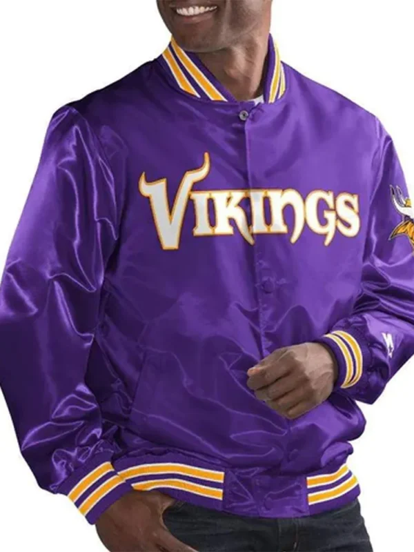 Minnesota Vikings SMU Purple Satin Jacket