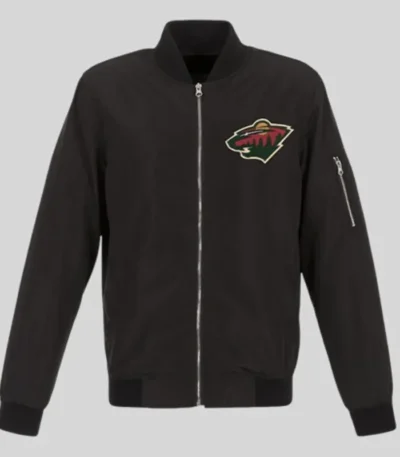 Minnesota Wild Black Bomber Jacket
