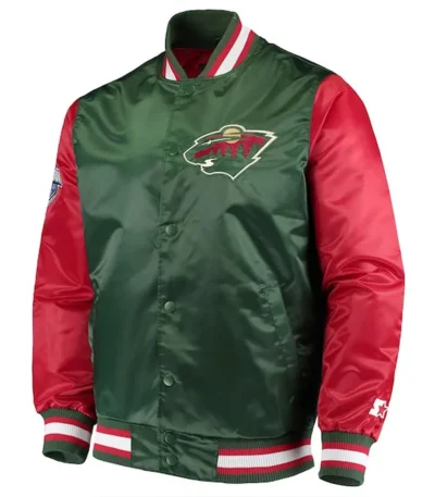 Minnesota Wild Rookie Green-Red Satin Jacket
