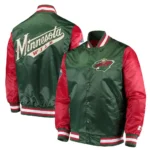 Minnesota Wild Rookie Green-Red Satin Jacket