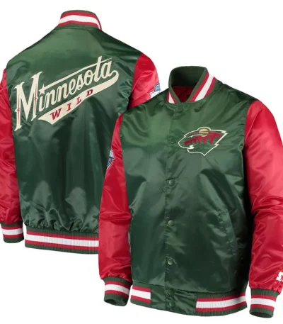 Minnesota Wild Rookie Green-Red Satin Jacket