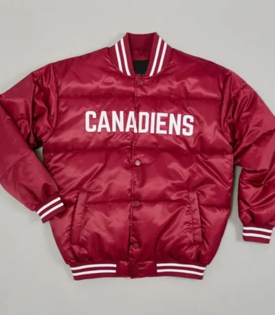 Montreal Canadiens Burgundy Bubble Jacket