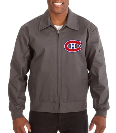 Montreal Canadiens Workwear Charcoal Cotton Jacket