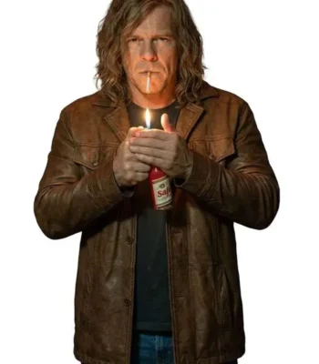 Motor City Alan Ritchson Brown Leather Jacket