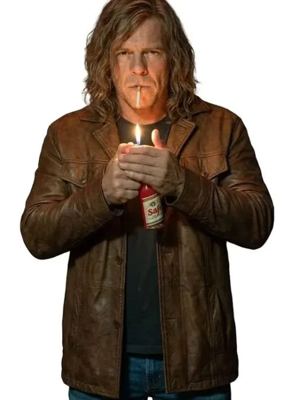 Motor City Alan Ritchson Brown Leather Jacket