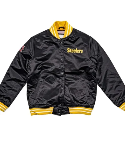 NFL Black Pittsburgh Steelers Heavyweight Satin Jacket