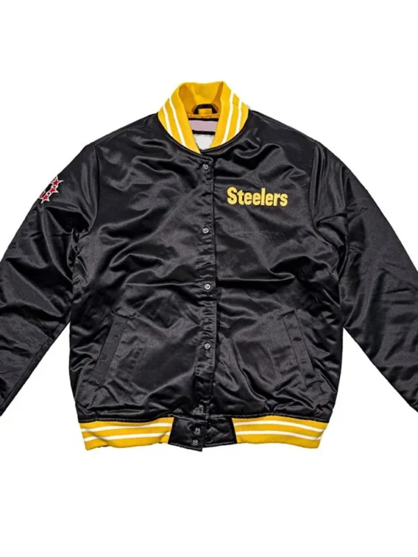 NFL Black Pittsburgh Steelers Heavyweight Satin Jacket
