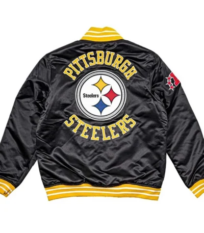 NFL Black Pittsburgh Steelers Heavyweight Satin Jacket