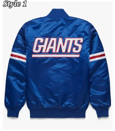 NFL NY Giants Satin Royal Blue Jacket