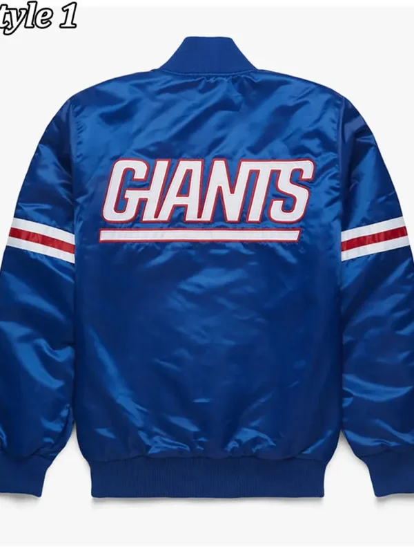 NFL NY Giants Satin Royal Blue Jacket