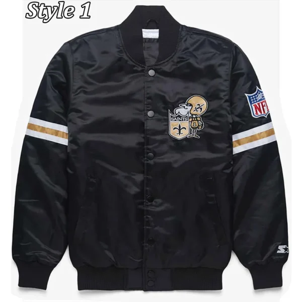 NFL New Orleans Saints Black Jacket