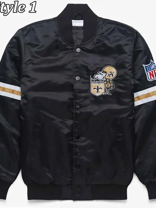 NFL New Orleans Saints Black Jacket