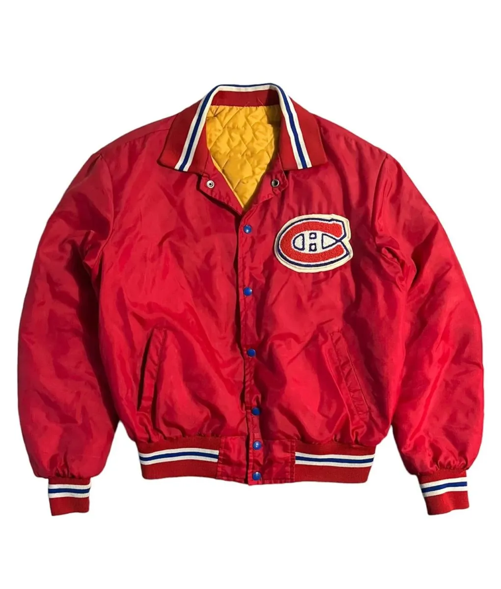 NHL 90s Montreal Canadiens Hockey Red Jacket NHL 90s Montreal Canadiens Hockey Red Jacket