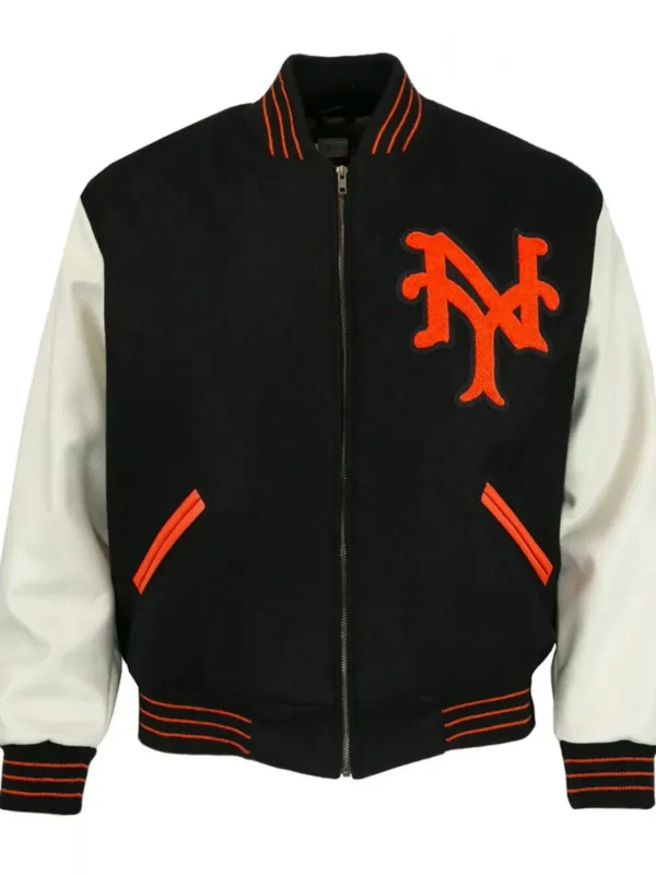 NY Giants 1951 Letterman Black and White Jacket
