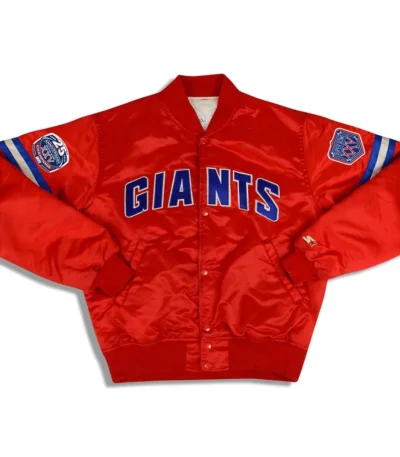 NY Giants 25th Anniversary Red Satin Jacket