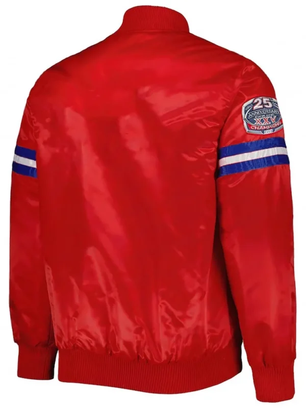 NY Giants 25th Anniversary Red Satin Jacket
