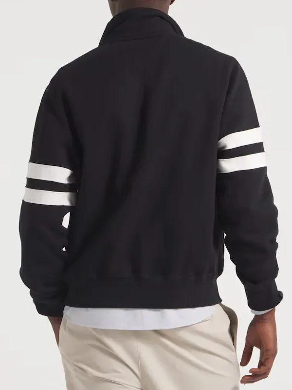 NY Giants Black Striped Fleece Jacket