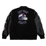NY Giants Blackout Vintage Logo Varsity Jacket