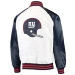 NY Giants Clean Up Throwback Satin White-Navy Jacket