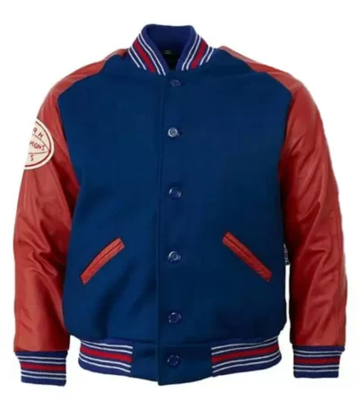 NY Giants Evan Engram Varsity Red and Blue Jacket