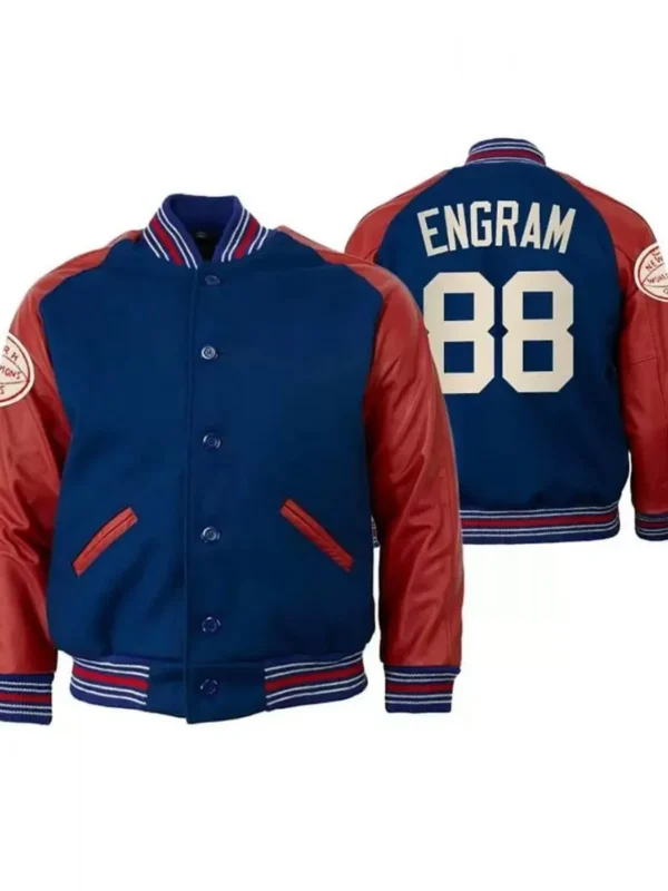 NY Giants Evan Engram Varsity Red and Blue Jacket