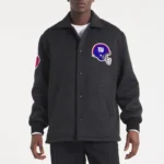 NY Giants Heather Black Wool Jacket