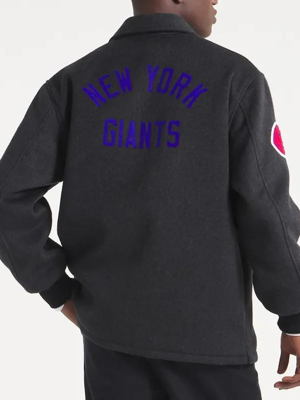 NY Giants Heather Black Wool Jacket