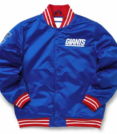 NY Giants Heavyweight Royal Satin Jacket