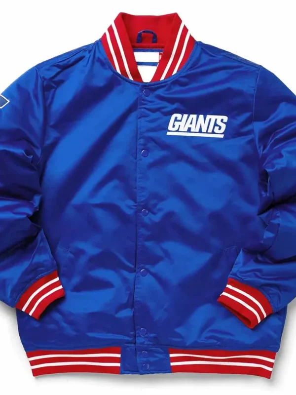 NY Giants Heavyweight Royal Satin Jacket