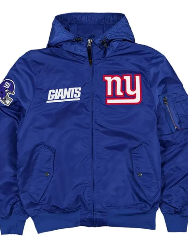 NY Giants Historic L-2B Hooded Bomber Jacket