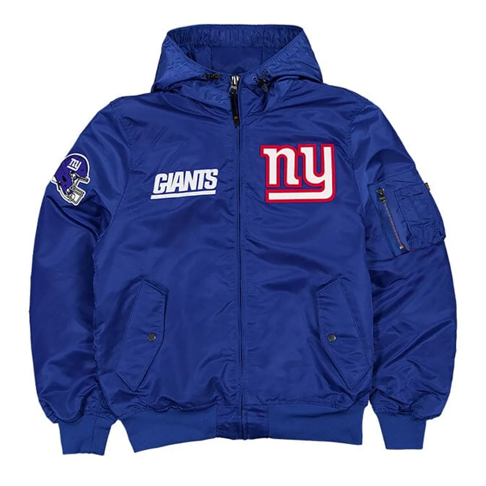 NY Giants Historic L-2B Hooded Bomber Jacket NY Giants Historic L-2B Hooded Bomber Jacket