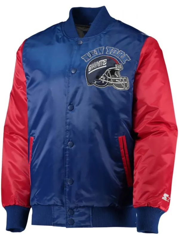 NY Giants Locker Room Throwback Royal-Red Jacket