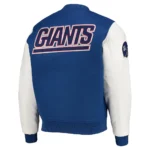 NY Giants Logo Varsity White-Royal Jacket