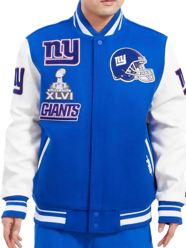 NY Giants Mash Up Varsity Jacket