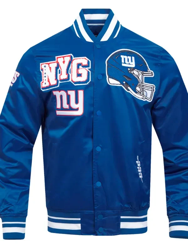 NY Giants Mashup Classic Rib Satin Jacket