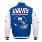 NY Giants Mashup Rib Varsity Wool-Leather Jacket