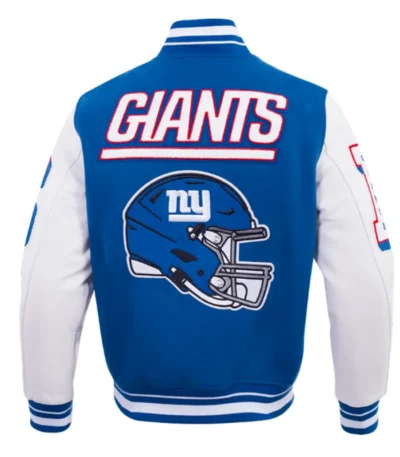 NY Giants Mashup Rib Varsity Wool-Leather Jacket
