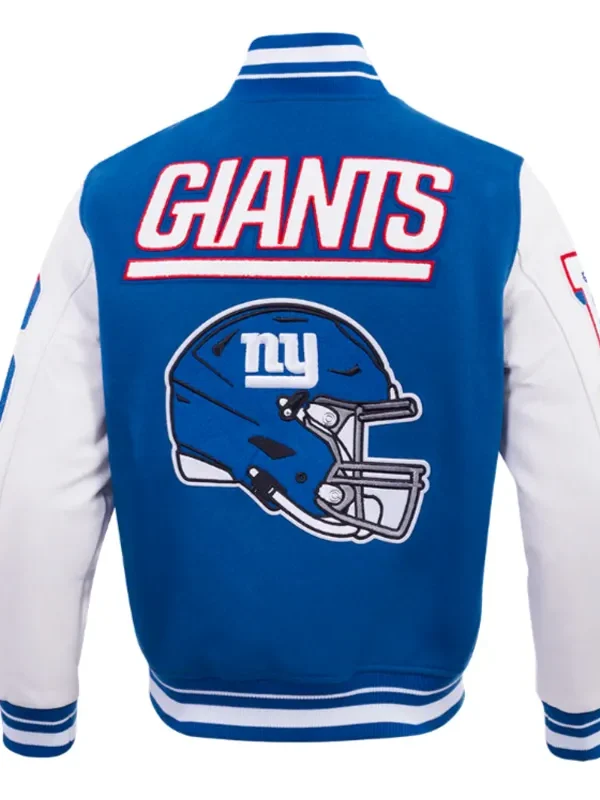 NY Giants Mashup Rib Varsity Wool-Leather Jacket