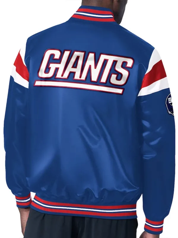 NY Giants Midweight Royal Satin Jacket