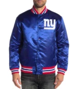 NY Giants NFL Satin Blue Jacket