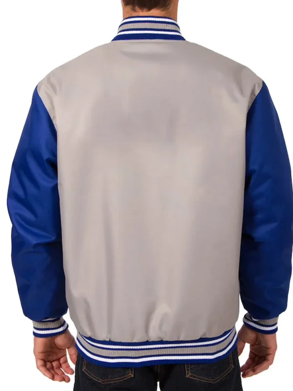 NY Giants Royal-Gray Poly Twill Varsity Jacket