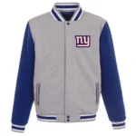 NY Giants Royal-Gray Varsity Wool Jacket