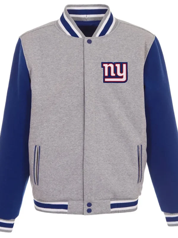 NY Giants Royal-Gray Varsity Wool Jacket