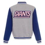 NY Giants Royal-Gray Varsity Wool Jacket