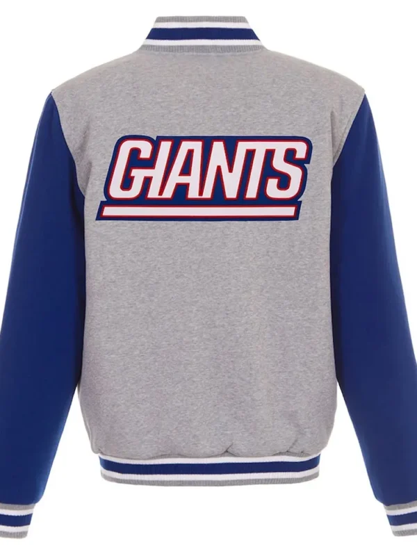 NY Giants Royal-Gray Varsity Wool Jacket